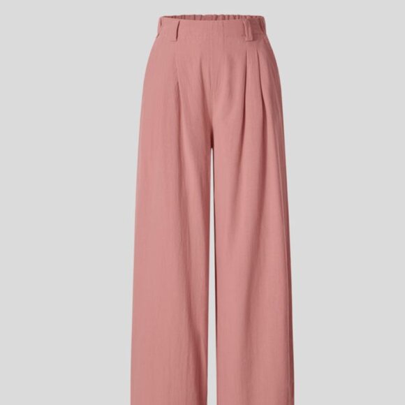 Halara High Waisted Pocket Wide Leg Flowy Solid Palazzo Casual Linen Feel Pants - Picture 16 of 16